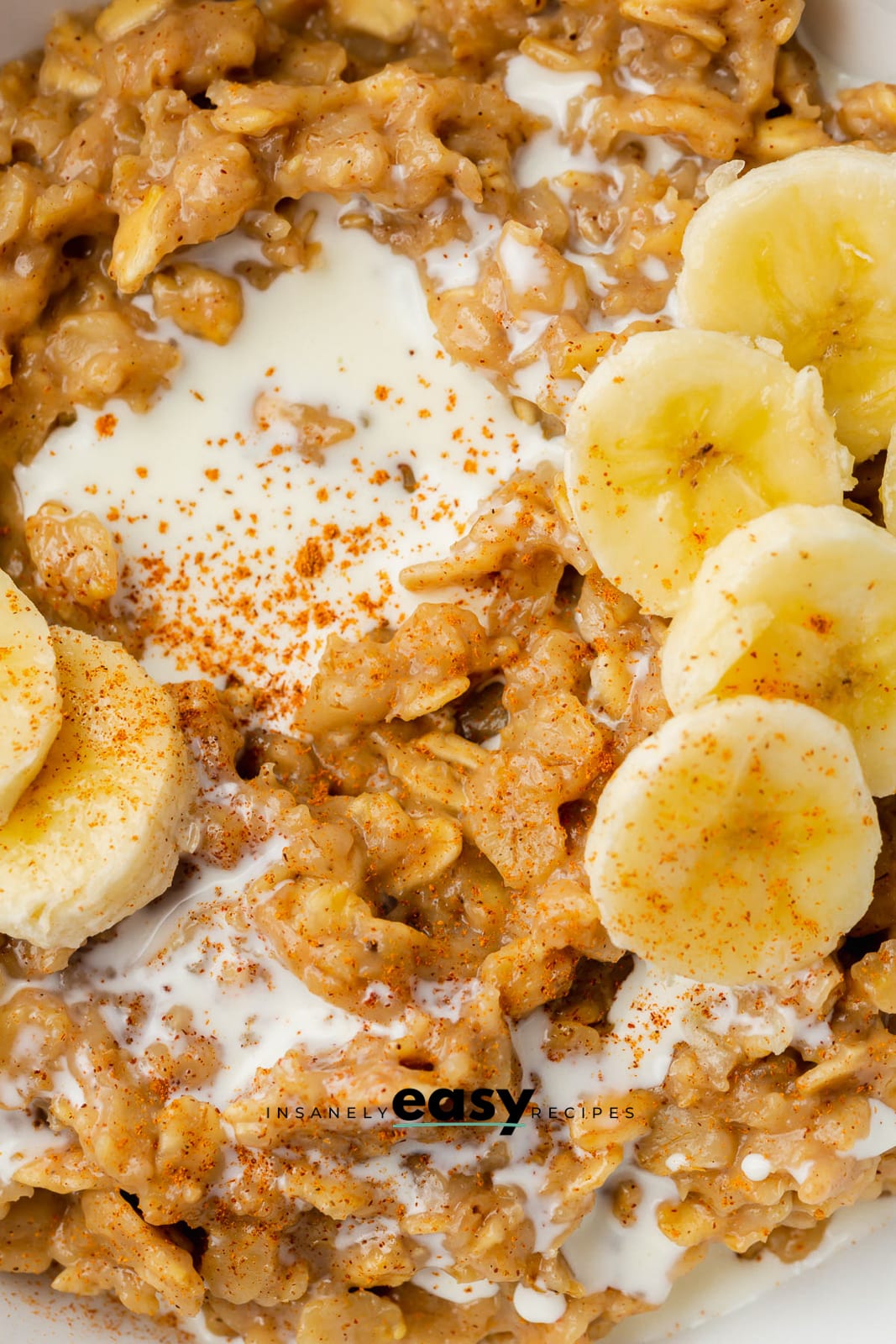 Closeup photo of Bananas and Cream Oatmeal